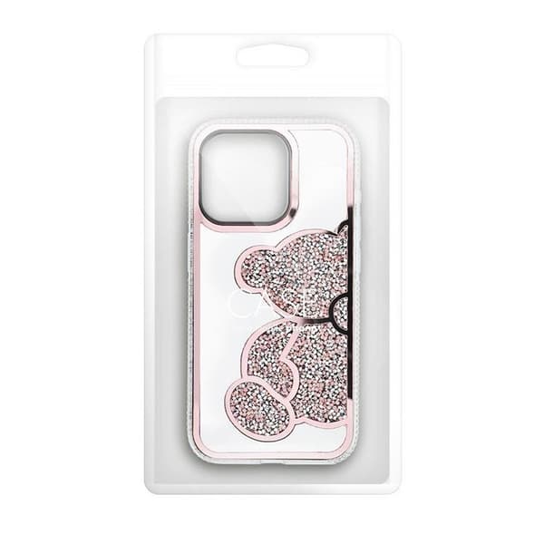 Telefontaske til iPhone 16 Bamse - Lyserød Rosa