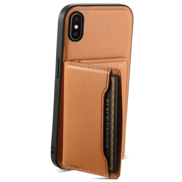 DENIOR Mobilskal till iPhone X / XS i äkta läder - Khaki