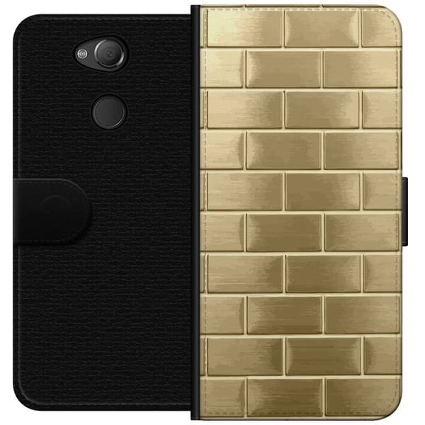 Plånboksfodral till Sony Xperia XA2 med Gyllene Murstenar