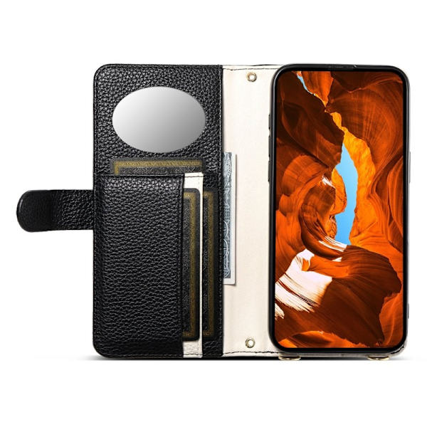 ESEBLE E11 för iPhone 17 Pro Plånboksfodral Konstläder - Svart