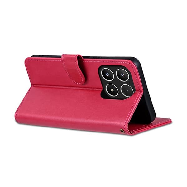 AZNS Xiaomi 15T Plånboksfodral Anti-Scratch Konstläder - Röd