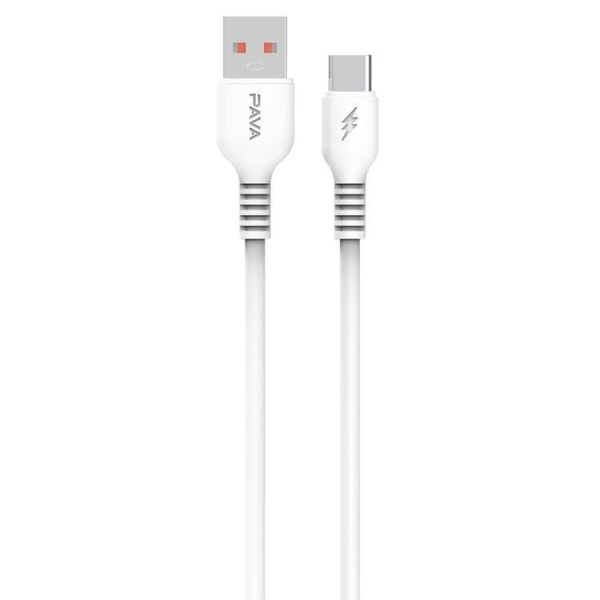 Pavareal Kabel USB-A til USB-C 1M - Hvid