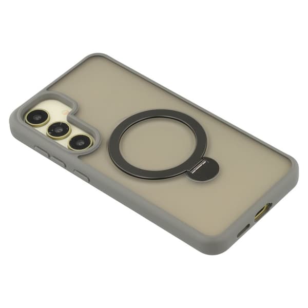 Mobilskal för Samsung Galaxy S26 Plus Magnetiskt Ring Kickstand TPU + PC - Grå