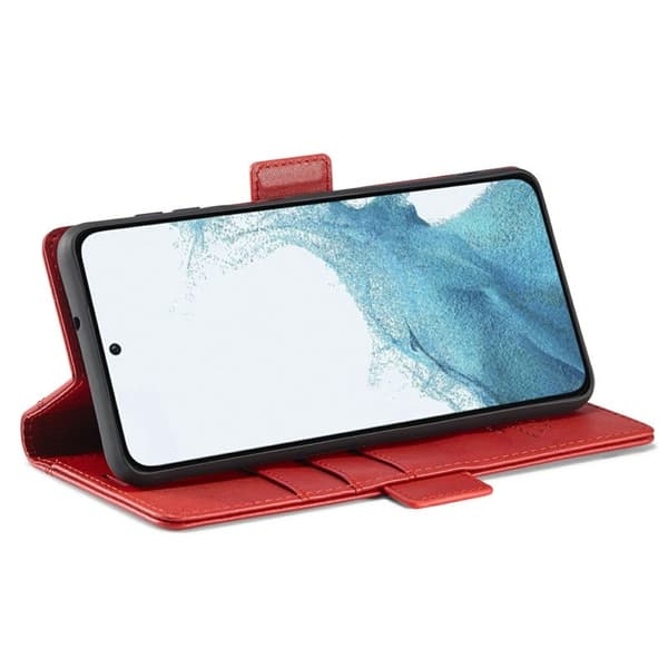 LC.IMEEKE Samsung Galaxy S24 Plånboksfodral Konstläder Kortfack - Röd