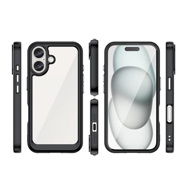 Telefontaske til iPhone 16 Outer Space - Sort Black