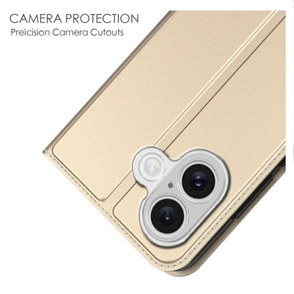 iPhone 17 Plånboksfodral med Kickstand - Guld Guld