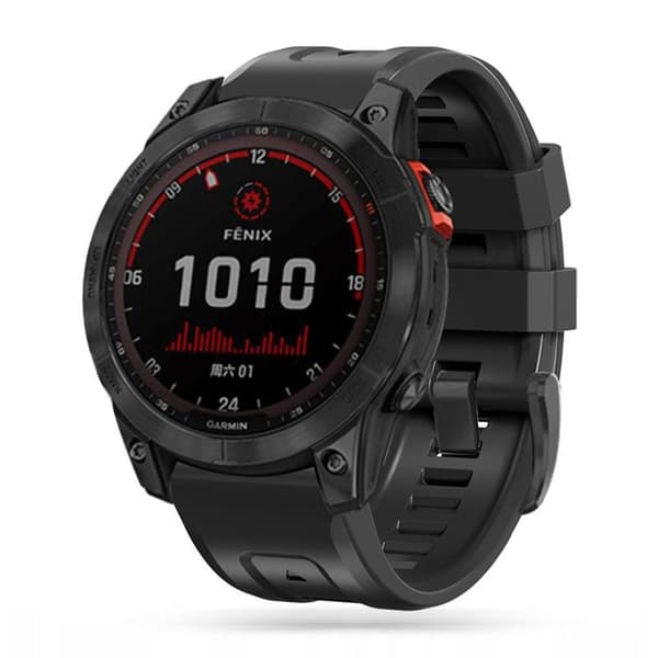 Iconband Garmin Fenix 3/5x/5x Plus/3hr/6x/6x Pro/7x - Sort Black