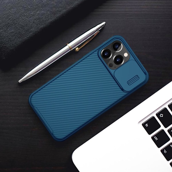 Nillkin CamShield Silikon Skal iPhone 13 Pro Max - Blå Blå