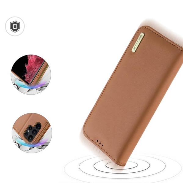 Dux Ducis Galaxy S23 Ultra Wallet Case Hivo RFID - Brun
