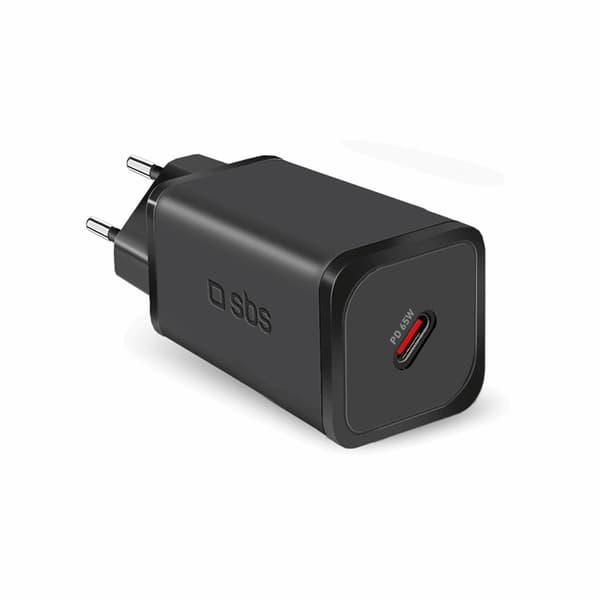 SBS Hurtigoplader 65W GaN Strømforsyning - Sort Svart
