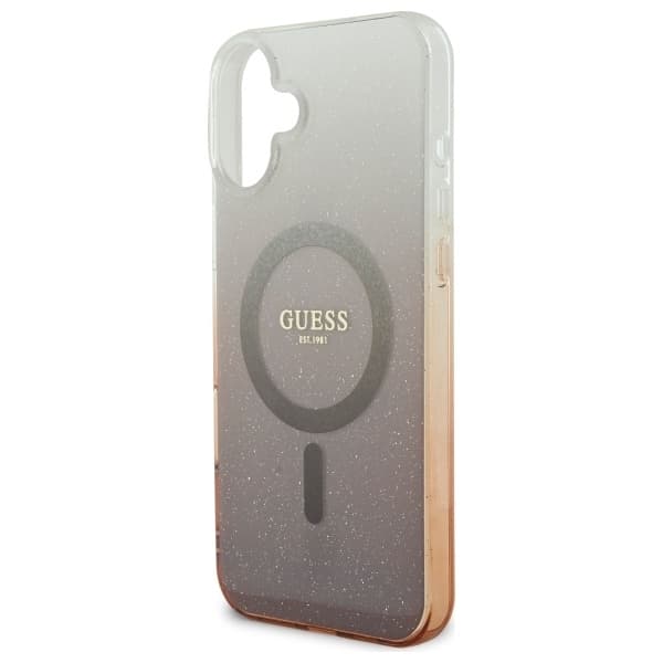 Guess telefontaske til iPhone 16 6.1 MagSafe IML Glitter Gradient - Brun