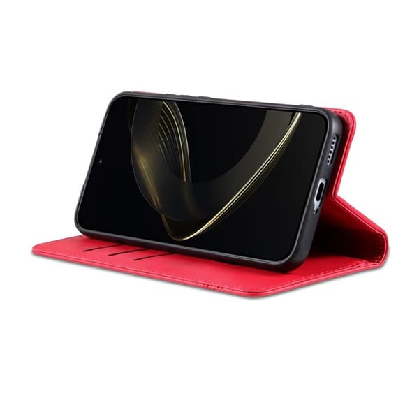 AZNS Xiaomi 15 Pro Plånboksfodral Konstläder - Röd