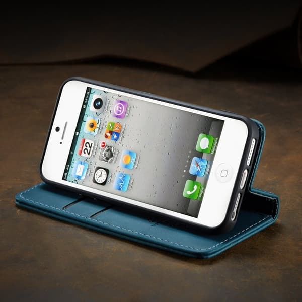 CASEME 013 Mobilskal för iPhone 5s/SE (1:a gen) Konstläder Blå