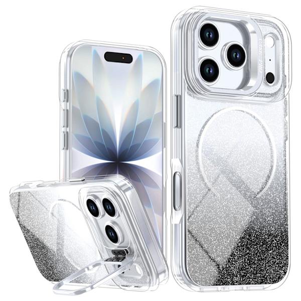 Mobilskal till iPhone 17 Pro Max MagSafe Shockproof Glitter Gradient Svart