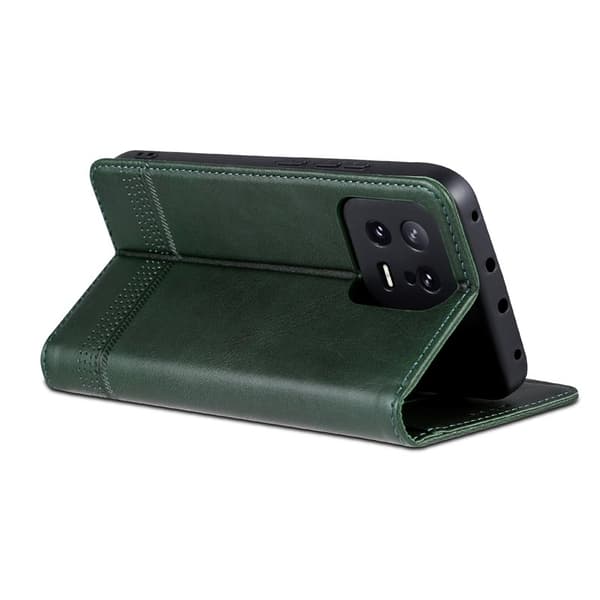 AZNS Xiaomi 13 5G Flip Plånboksfodral Konstläder - Grön