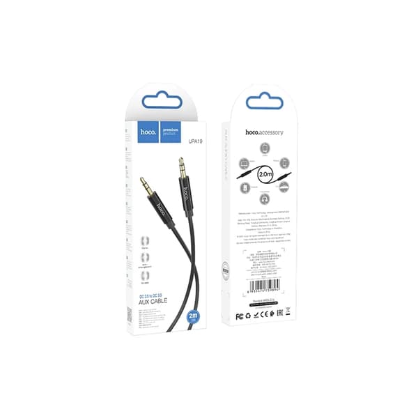 HOCO Kabel AUX Jack 3.5mm till Jack 3.5mm UPA19 2 m black