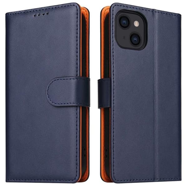 iPhone 14 Pro Max Plånboksfodral Dual Flip - Blå Blå