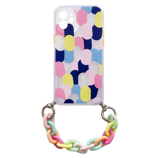 Color Gel Chain Pendant Skal Galaxy S21 Ultra 5G - Flerfarvet