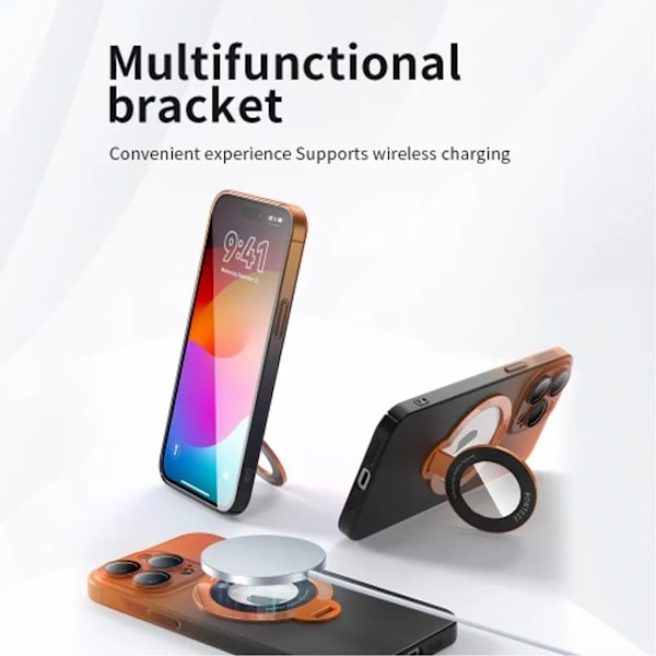 iPhone 15 Mobilskal Magsafe Kickstand - Lila