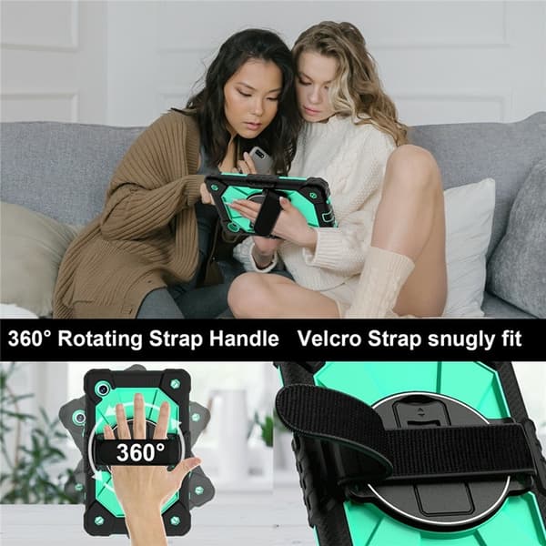 Mobilskal till Galaxy Tab A11 Kickstand - Svart/Mint Grön Grön