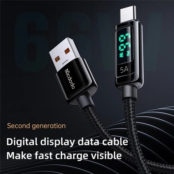 MCDODO USB-A - USB-C Kabel 1.2m CA-869 MDD - Svart Svart