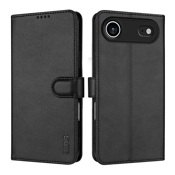 AZNS iPhone Air Plånboksfodral Konstläder - Svart
