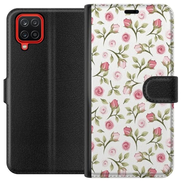 Plånboksfodral till Samsung Galaxy A12 med Blommigt