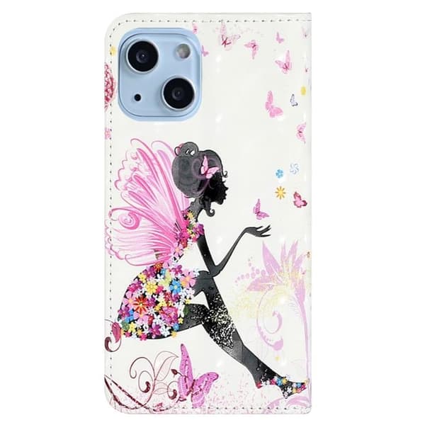 iPhone 14 Plus Plånboksfodral Folio Flip - Girl Flerfärgad