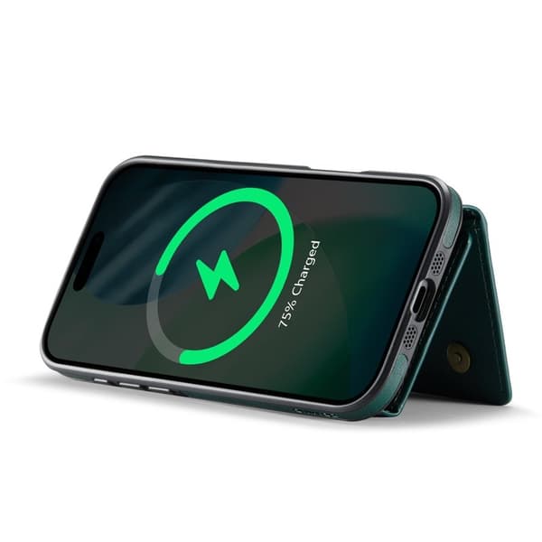 DG.MING M6 Series Mobilskal till iPhone Air Magnetiskt Plånboksfodral Grön