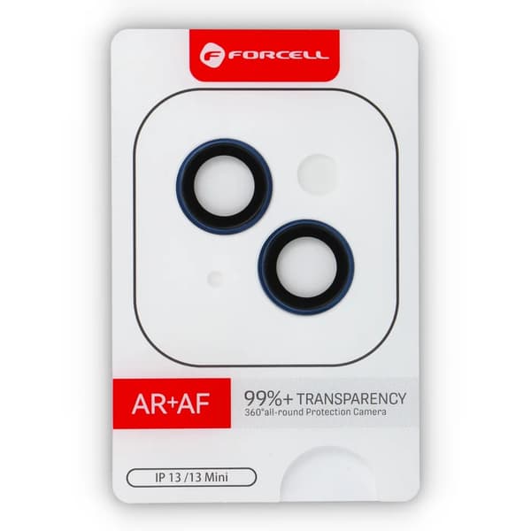Forcell iPhone 13/13 Mini Härdat Glas Kameraskydd Premium Blå