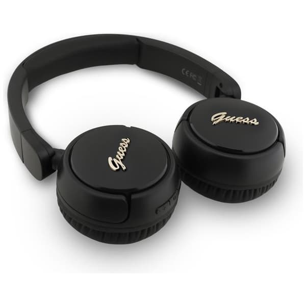 Guess Over-Ear Hovedtelefoner Bluetooth 5.3 Metal Logo Script - Sort Svart