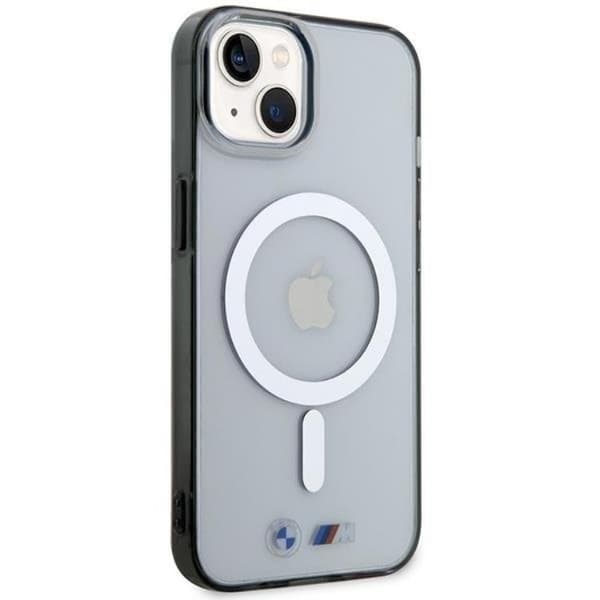 BMW Mobilskal till iPhone 14 Magsafe Silver Ring - Transparent Transparent