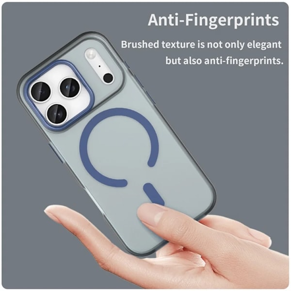 Mobilskal till iPhone 17 Pro MagSafe Matte Translucent - Mörkblå Blå
