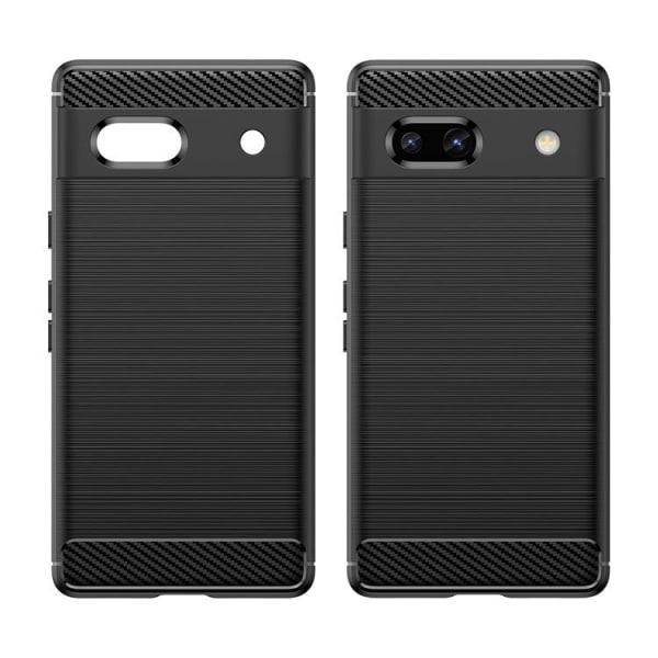 Google Pixel 7a Mobile Cover Carbon Silicone - musta
