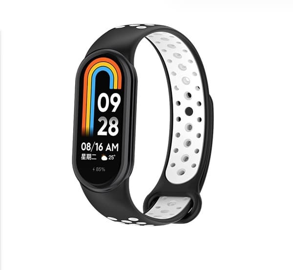 Beline Mi Band 10/9/8 Design armband - Svart/Vit