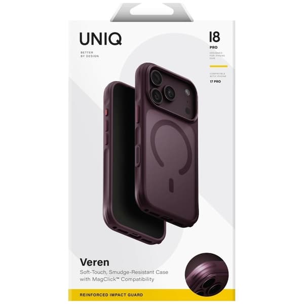 Uniq Mobilskal för iPhone 18 Pro Max/17 Pro Max MagSafe Veren - Burgundy
