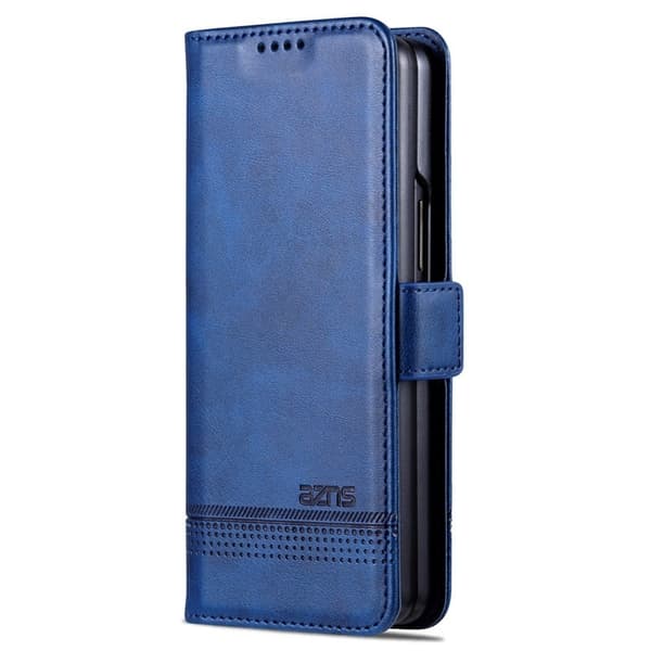 AZNS Samsung Galaxy Z Fold6 Plånboksfodral Konstläder - Blå