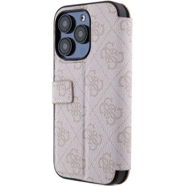 Guess iPhone 15 Pro Max Plånboksfodral Metall Logo - Rosa