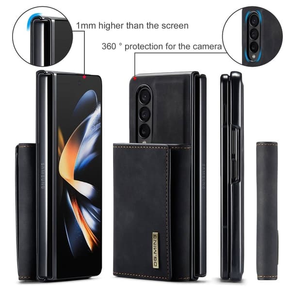 DG.MING Plånboksfodral till Samsung Galaxy Z Fold3 5G - Svart