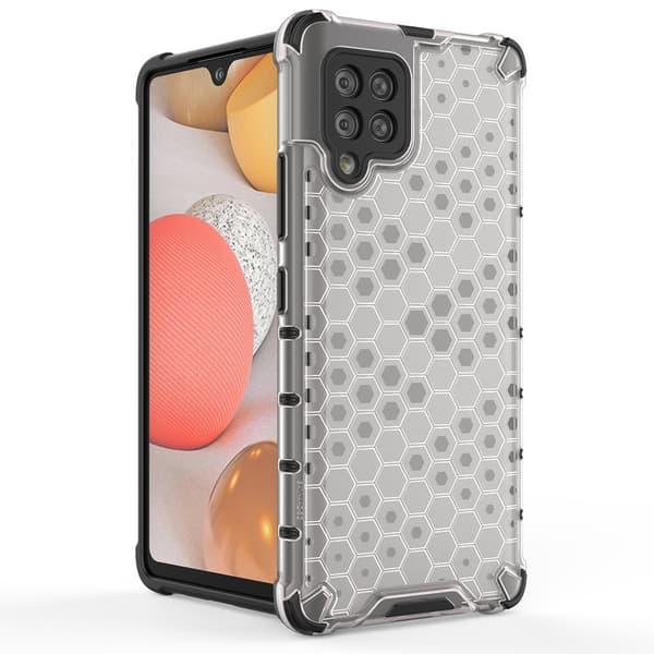 Honeycomb Armor Bumper Skal Galaxy A42 5g - Transparent Transparent