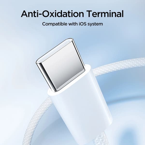 Joyroom USB-C til USB-C Kabelben Serie 60W 1m - Hvid Vit