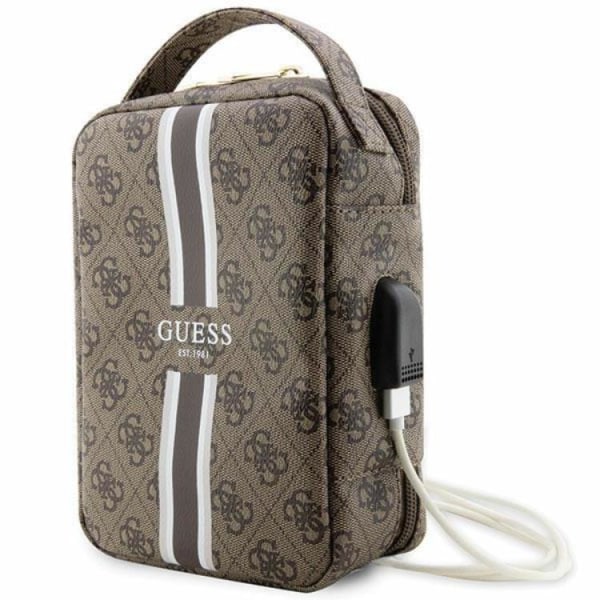 Guess Organizer taske 4G Printed Stripes - Brun