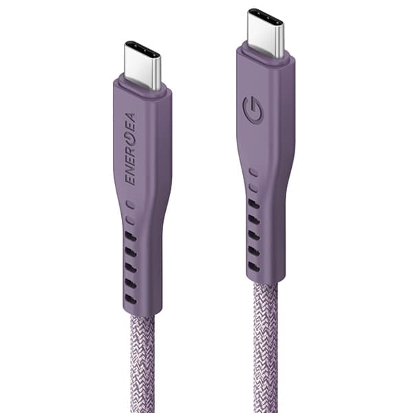 Energea USB-C til USB-C Kabel 240W 5A 1.5m Hurtig Opladning - Lilla Lila