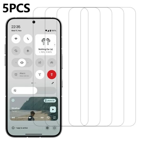 [5-Pack] Nothing Phone 3 Härdat Glas Skärmskydd 2.5D - Clear Transparent