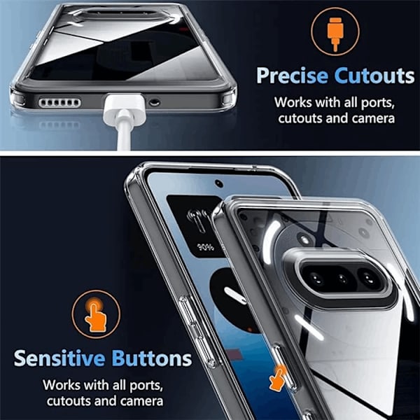 Mobilskal till Nothing Phone (3a) TPU Shockproof - Clear