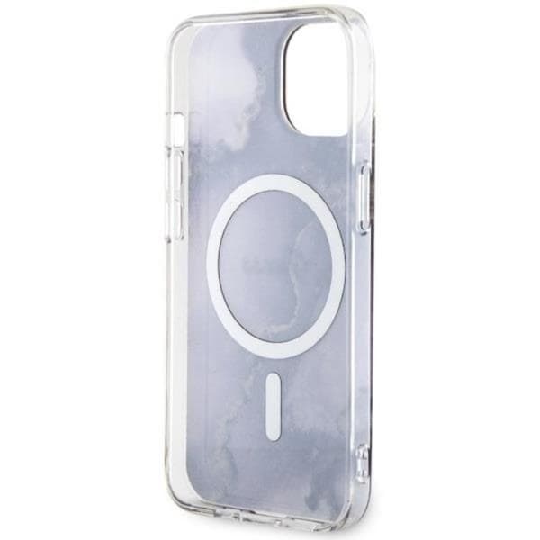 Guess Mobilskal till iPhone 14 MagSafe Guld Marble - Lila