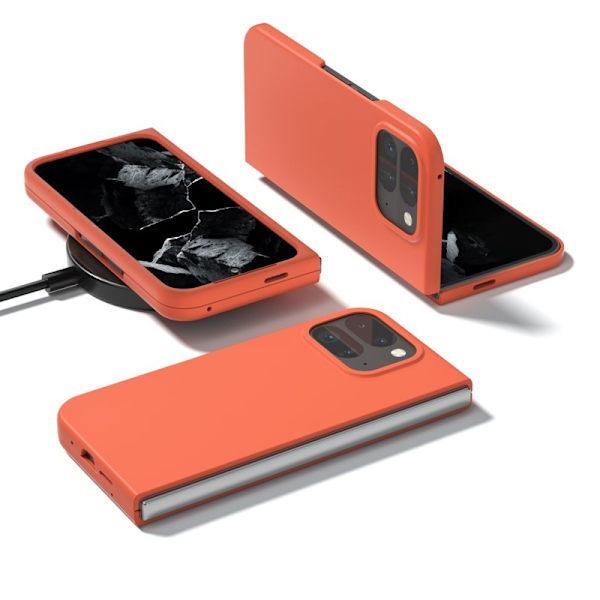 ABEEL Mobilskal till Google Pixel 9 Pro Fold 5G Hård PC Skydd Orange