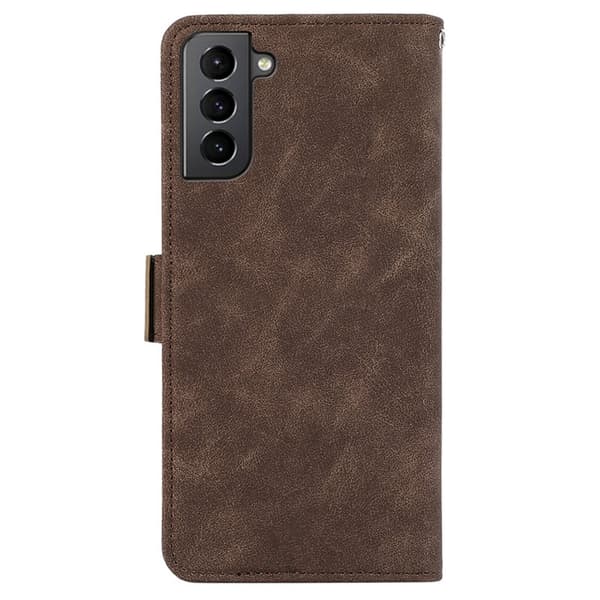 ABEEL Samsung Galaxy S21 Plånboksfodral Konstläder RFID-Skydd - Brun
