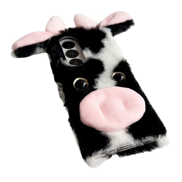 Mobilskal till Galaxy Z Fold7 5G Plush Cow Hård PC - Blå Blå