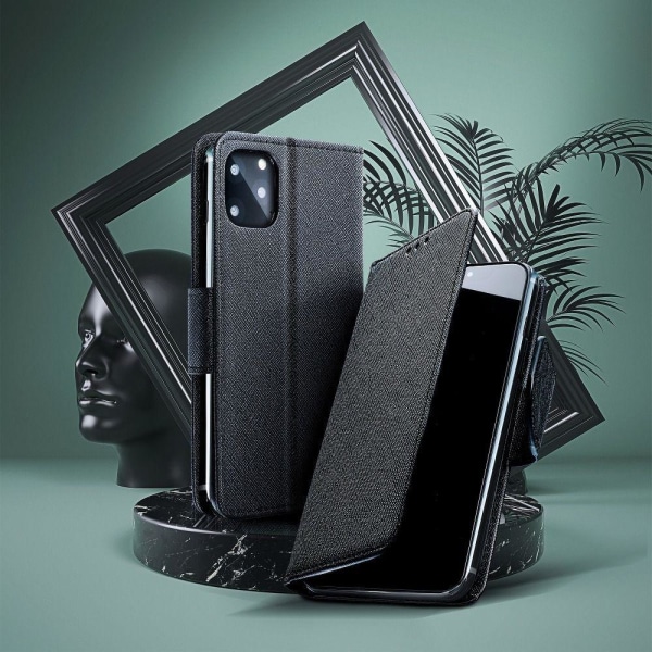 iPhone 5/5S/SE Plånboksfodral Fancy Eco Läder - Svart